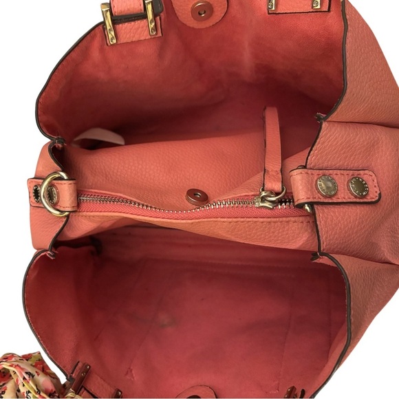 Steve Madden Salmon Tote Satchel + Removable Wristlet Pouch - Picture 7 of 11